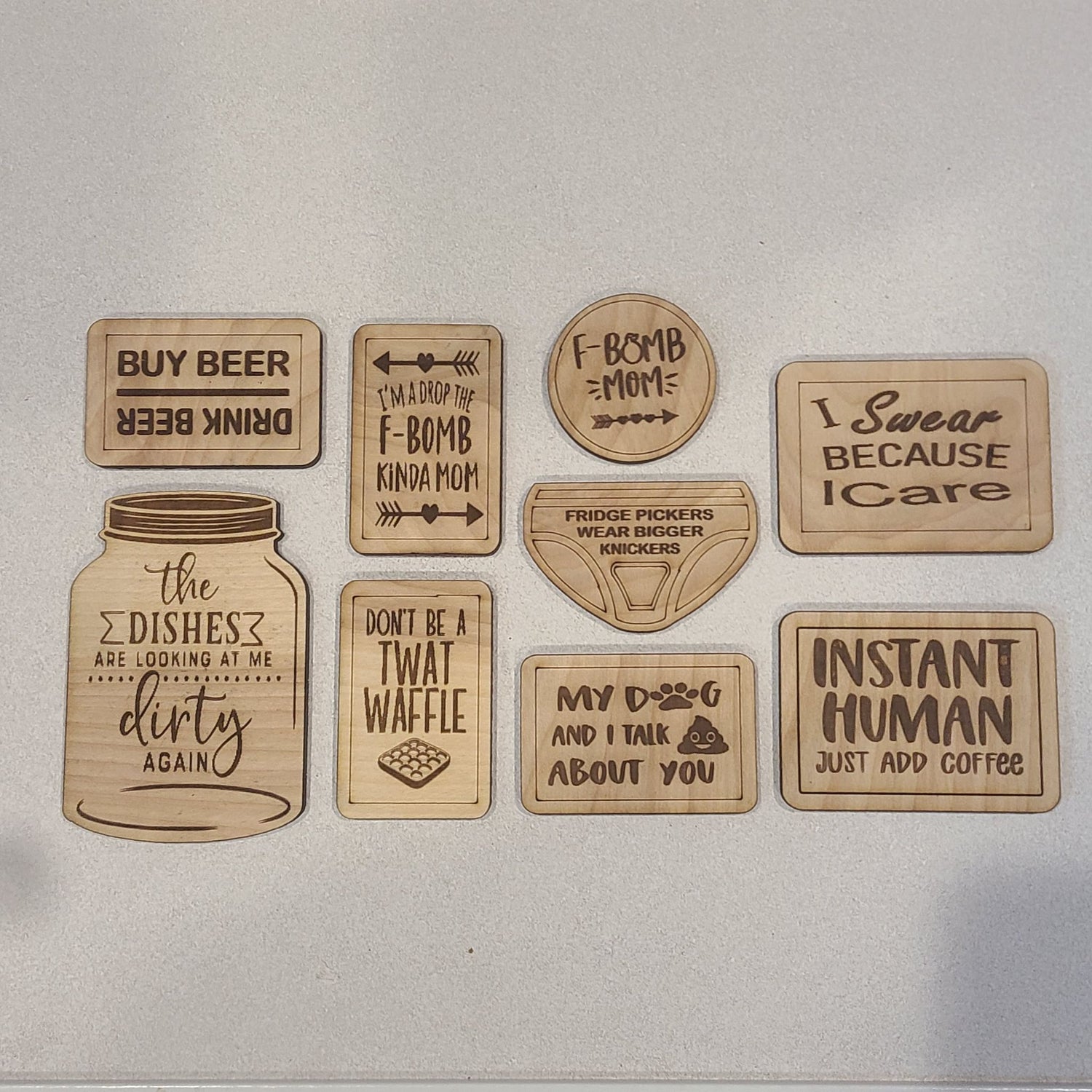 custom Fridge Magnets made from wood