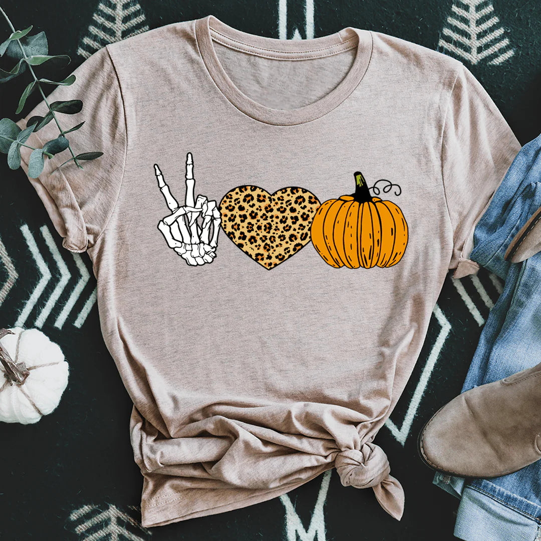 Peace Love Halloween T-Shirt