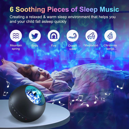 Galaxy Projector Galaxy Light, 4 in 1 LED Galaxy Projector 20 Lighting Effects Night Light Projector/ White Noise Star Projector Galaxy Light Bluetooth Music Speaker & Remote Control & Timer