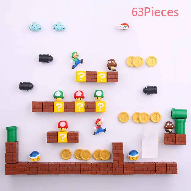 3D Super Mario Wall Magnet Toy and Decoration