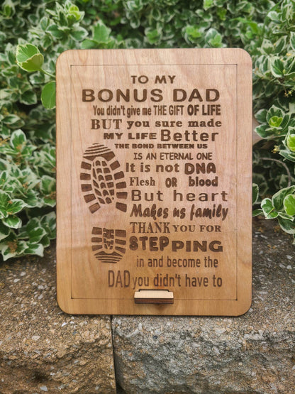 Bonus dad plaque