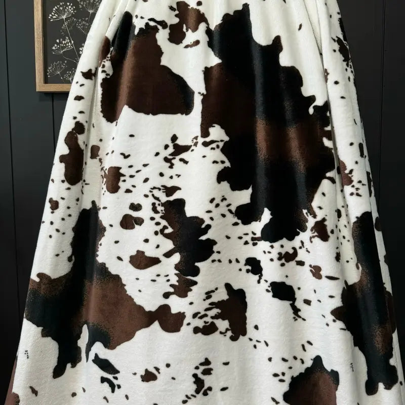 Cowprint Throw Blanket