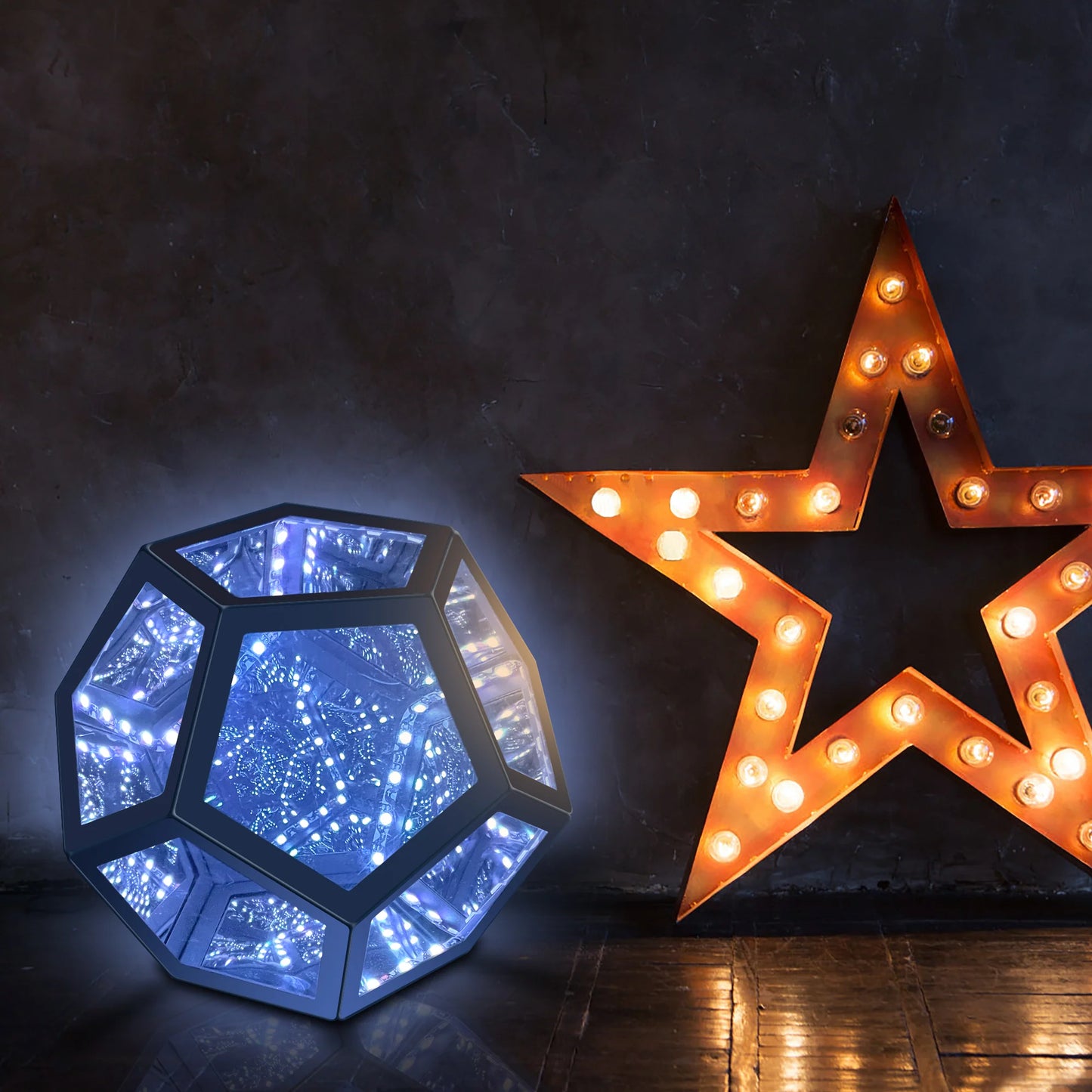 Infinity Dodecahedron Magic Table Lamp