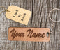 Custom wooden name keychain