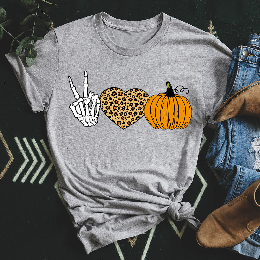 Peace Love Halloween T-Shirt