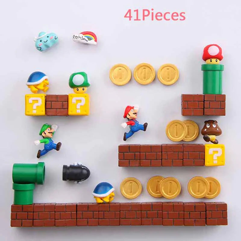 3D Super Mario Wall Magnet Toy and Decoration