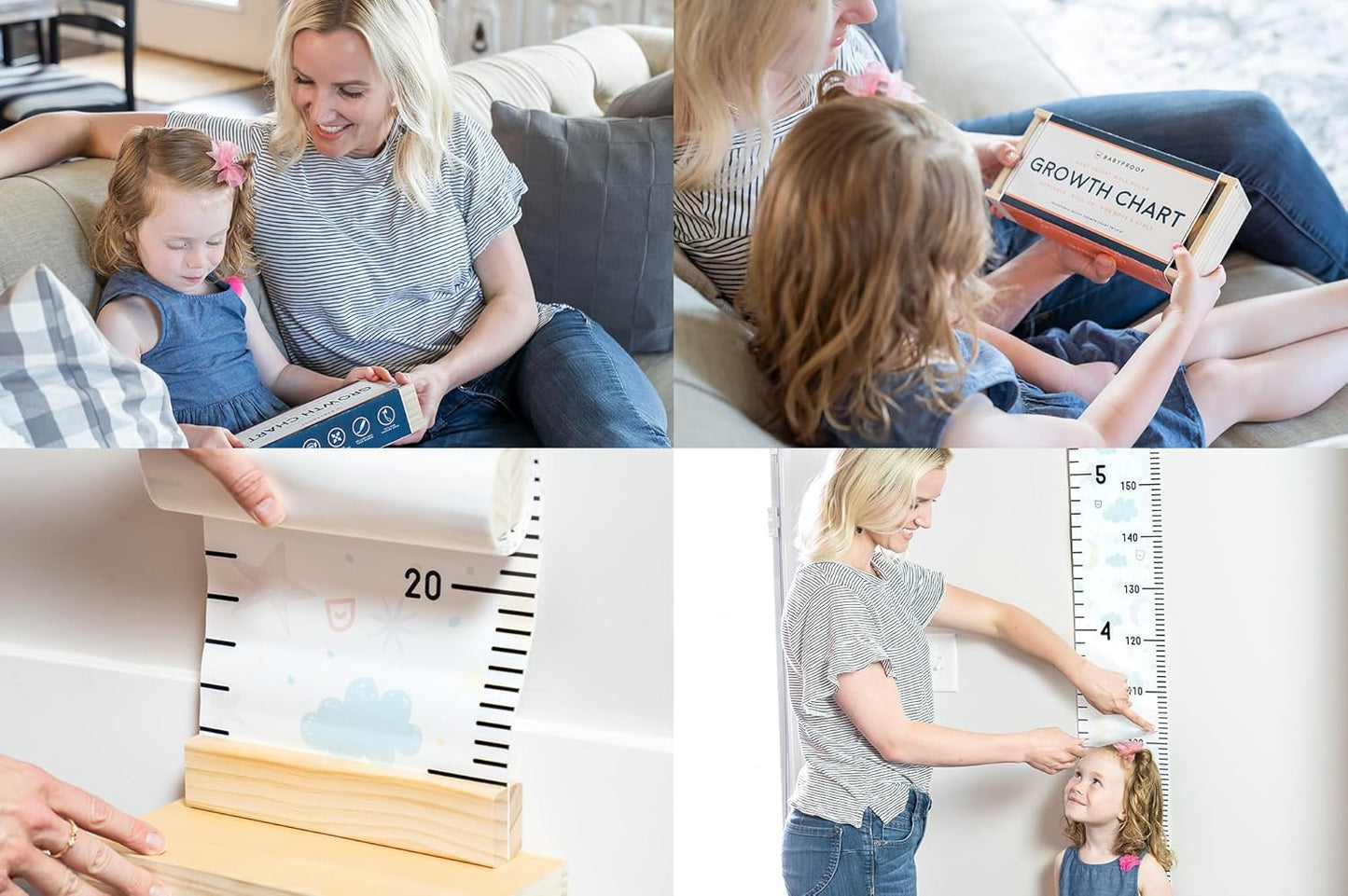 Growth Chart for Kids by Baby Proof - Measuring Height Chart and Kids Decor! Meaningful Memories through Kid Size Chart Measurement. Leafy Growth Chart Ruler for Wall with Wooden Keepsake Box