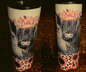 Highland Cow 20oz Skinny Tumbler With Pink Sunflowers And Roses