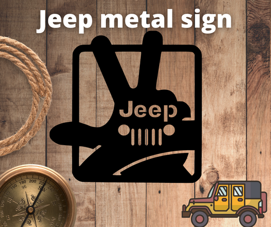 Jeep Wave Metal Sign