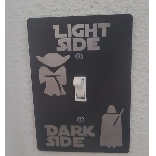 Light side dark side star wars light switch cover